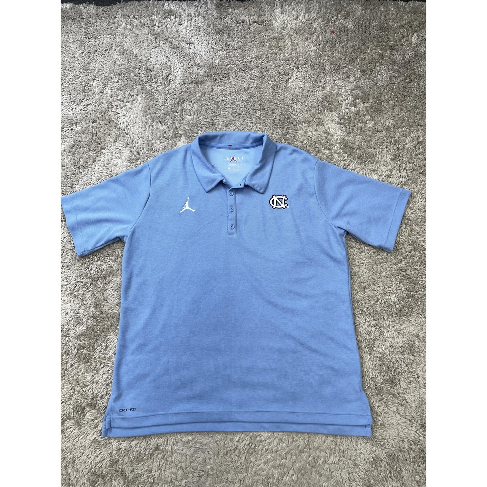 Jordan Men’s Polo Shirt in Carolina Blue with UNC Logo